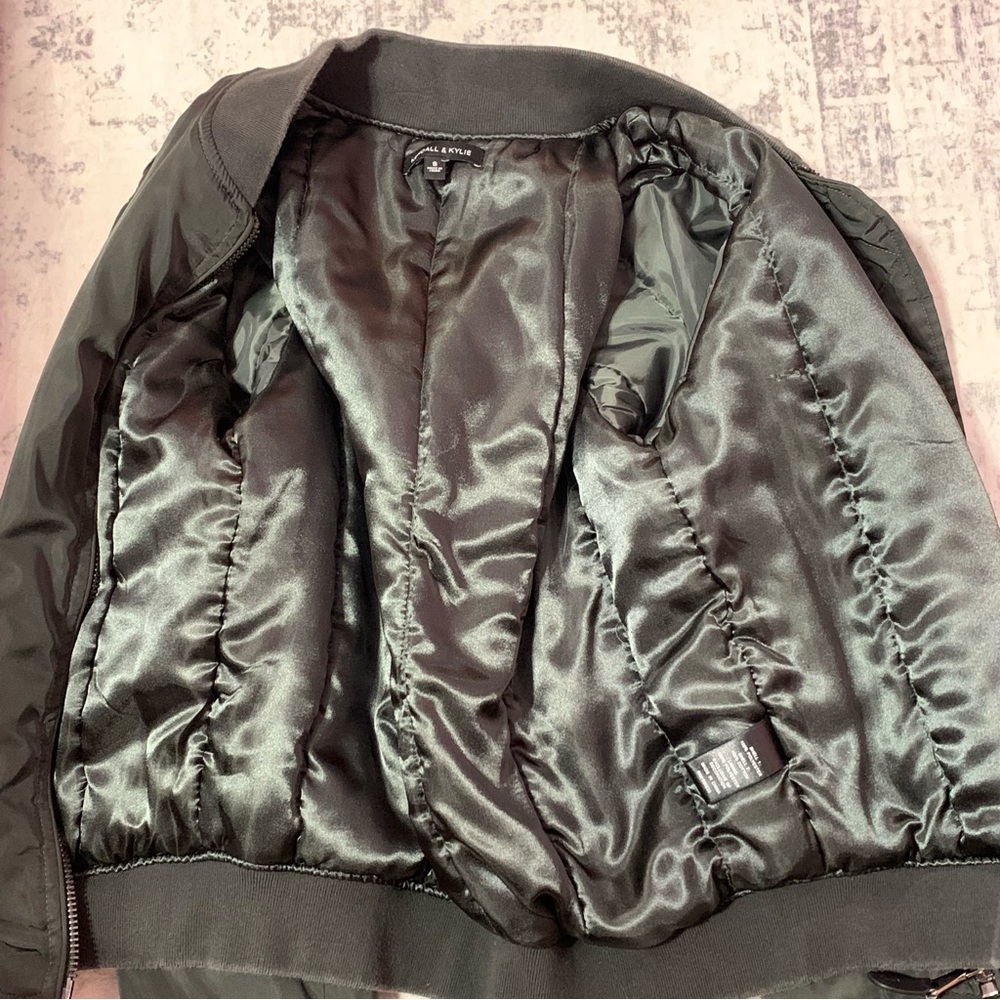 Kendall & Kylie Charcoal Bomber Puffer Jacket - Picture 3 of 10